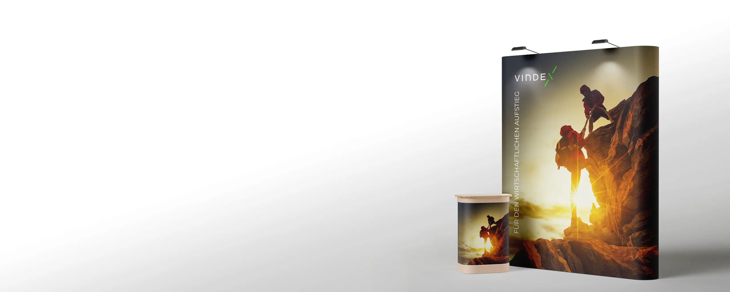 Abb.: Werner Design - Werbetechnik, Interior und Wandinstallationen - PopUp-Wall für Buchhalter, Hero-Bild