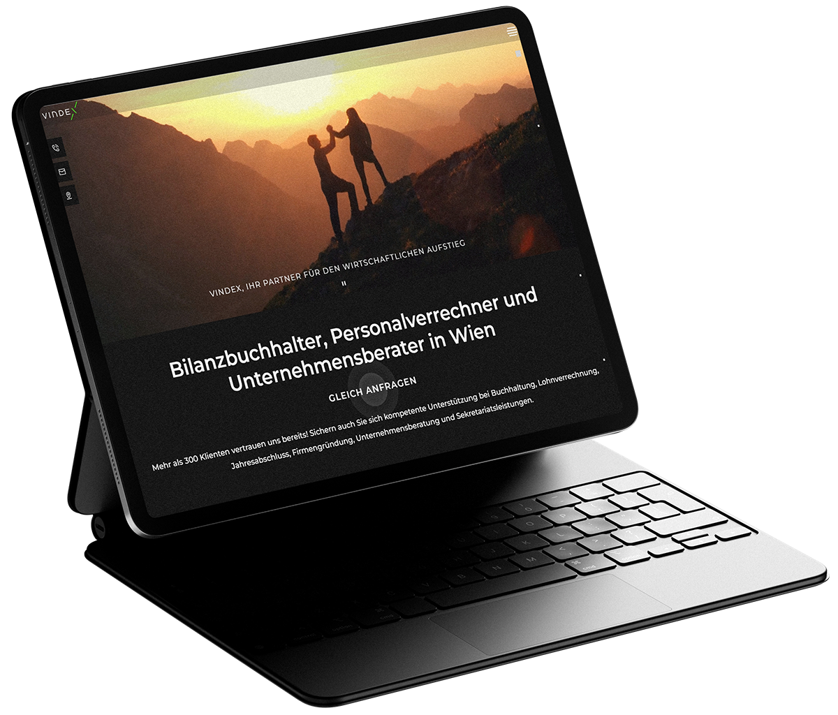 Abb.: Werner Design - Webdesign für Buchhalter und Steuerberater - IPad Pro mit Buchhalter Website, Thumbnail Bild