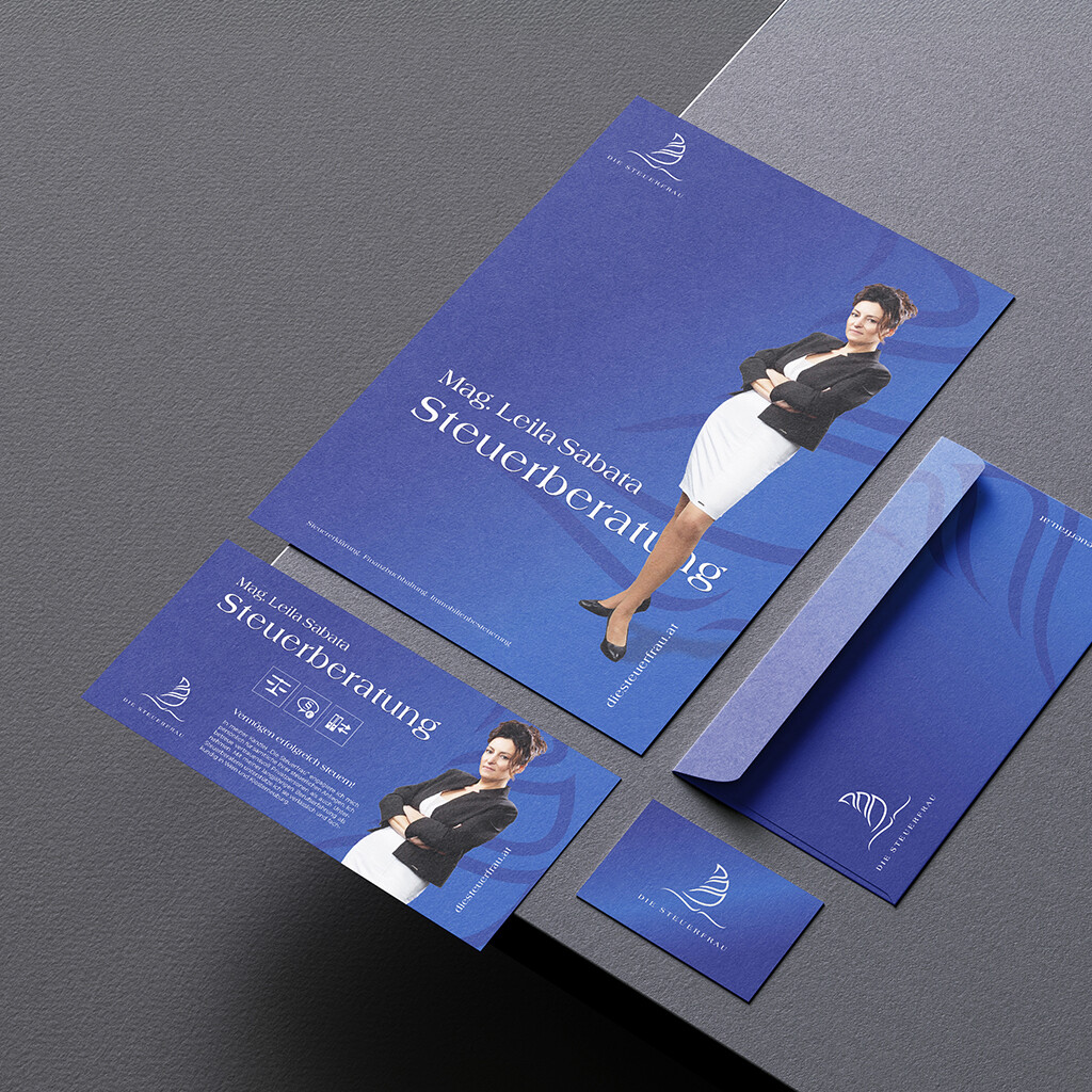 Abb.: Werner Design - Brand Design für Buchhalter und Steuerberater - Büro- und Werbematerial, Steuerberaterin, Wien, Thumbnail Bild