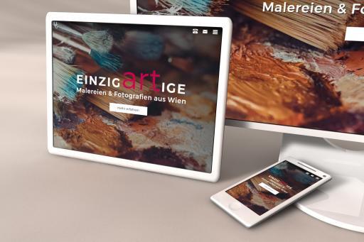 Webdesign, Website Erstellung, responsive Homepage; Unikat Galerie, Wien