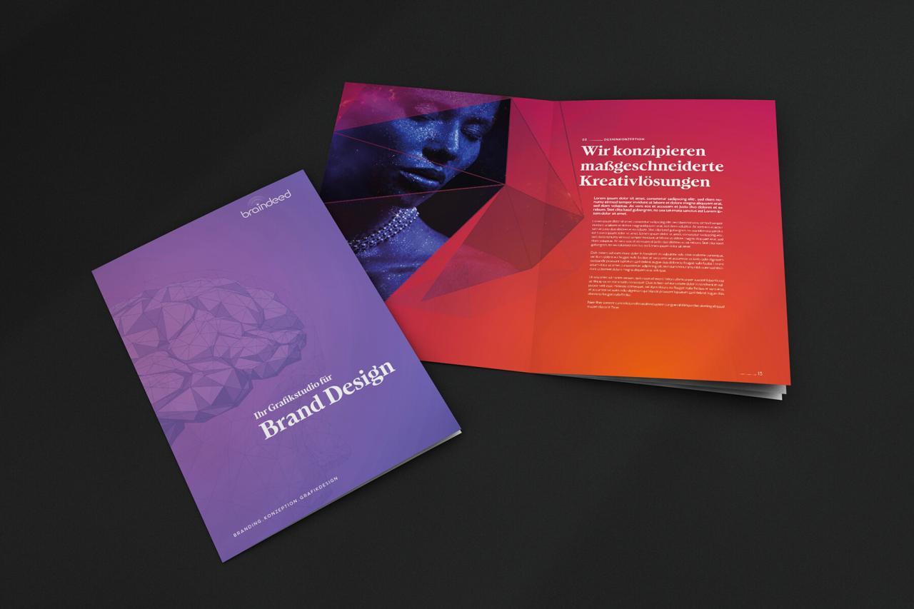 Grafikdesign, Image-Broschüre, Braindeed Kreativagentur, Wien